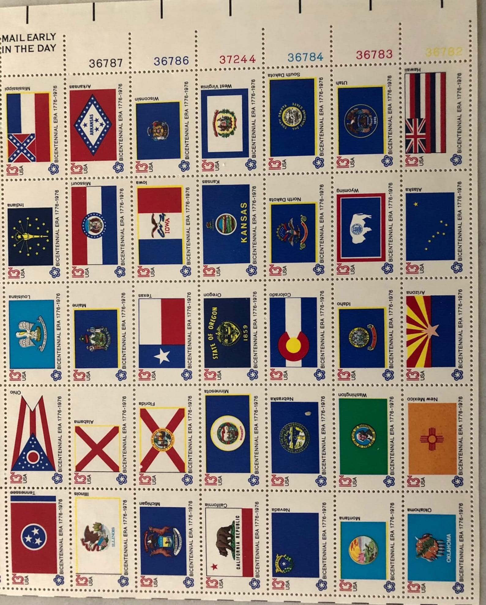 1976 US Stamps State Flags Bicentennial Stamps 13 Cent MNH Etsy