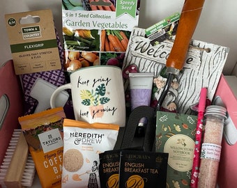 Birthday Thank You Xmas Garden Gift Hamper Planter Seeds Labels Tea Coffee Birthday Thank You Xmas Garden Gift Hamper Planter Seeds Labels Tea Coffee