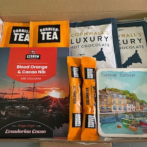 Cornish brievenbuscadeau | Geschenk uit Cornwall | Cornwall brievenbus cadeau | Cornish welkomstpakket | Cornwall-geschenk | Cornish middagthee
