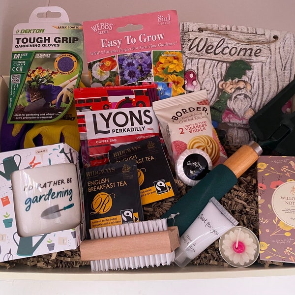 Ladies Garden Gift Hamper /  Ladies Gift for Gardener / Porcelain or Bamboo Re-useable Mug / Birthday, Thank You, Mothers Day