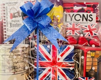 Union Jack Gift Hamper | London Mug Hamper | King Charles 111 Coronation | London Afternoon Tea | London | British Afternoon Tea, Biscuits