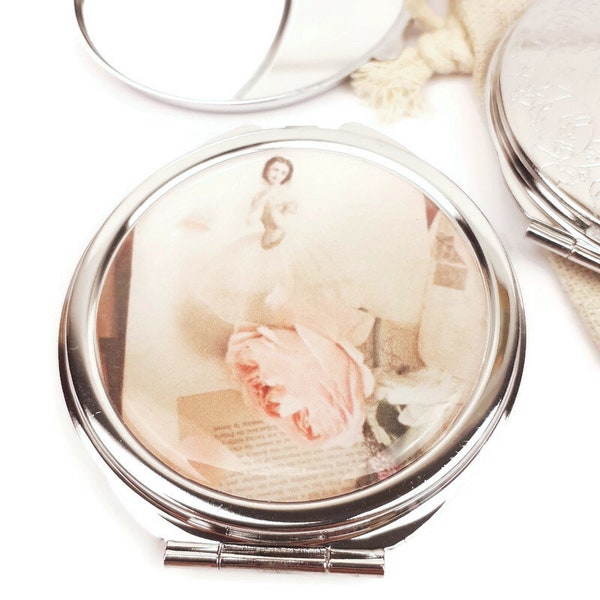 Miroir de poche La ballerine et la rose