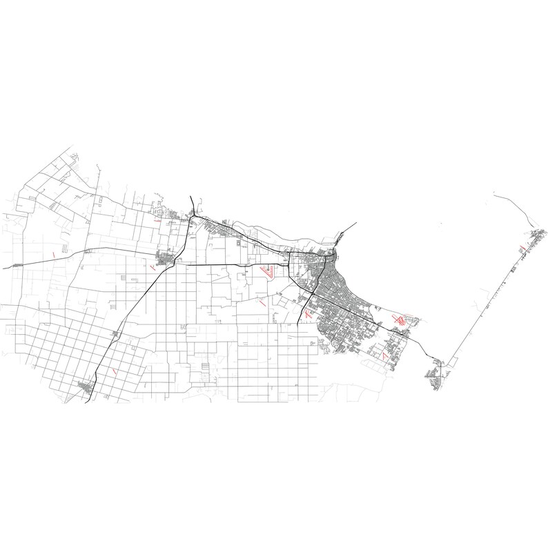 Corpus Christi SVG Vector Street Map Corpus Christi Texas | Etsy