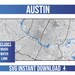 Austin SVG Vector Street Map | Austin, Texas, United States | Full ...