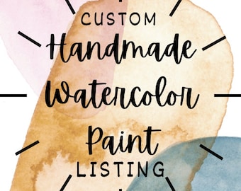 Custom Listing For Handmade Watercolor Paint