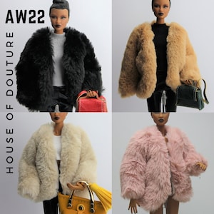 Douture Fashion Doll BJD 11-13" Doll Winter Fur Coat Clothes Gift Many colours!