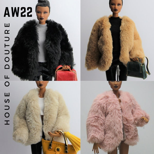 Douture Fashion Doll BJD 11-13" Doll Winter Fur Coat Clothes Gift Many colours!