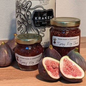 Homemade tipsy fig jam