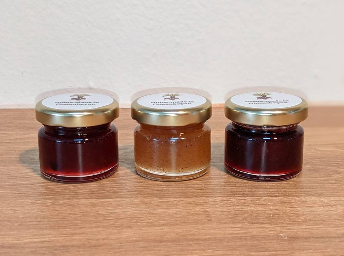 Homemade Jam Sampler Set of Three Mini Jams or Marmalades Etsy