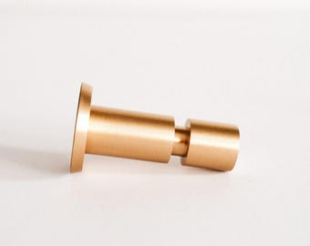 Cultus Solid Brass Brushed Brass Coat Hook
