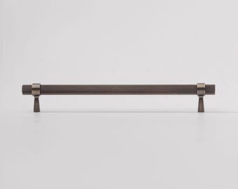 Imperium Solid Brass Knurled Antique Brass 224mm Pull Bar