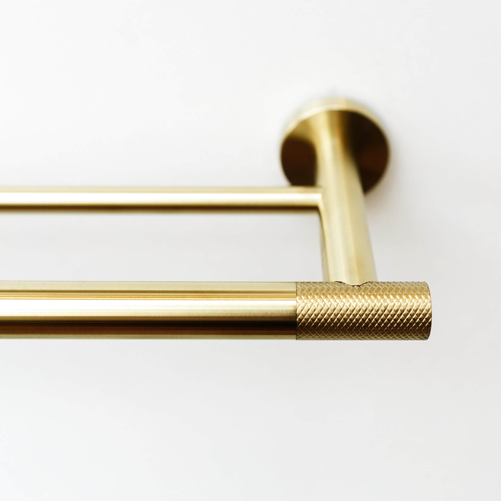 Imperium Brushed Brass Knurled Towel Bar Rail Etsy UK