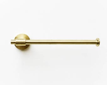 Imperium Brushed Brass Knurled Face Towel Bar