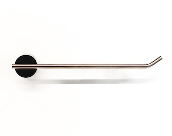 Parum Matt Black & Brushed Stainless Towel Bar