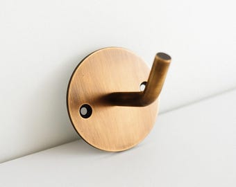 Aula Solid Brass Antique Brass Coat Hook