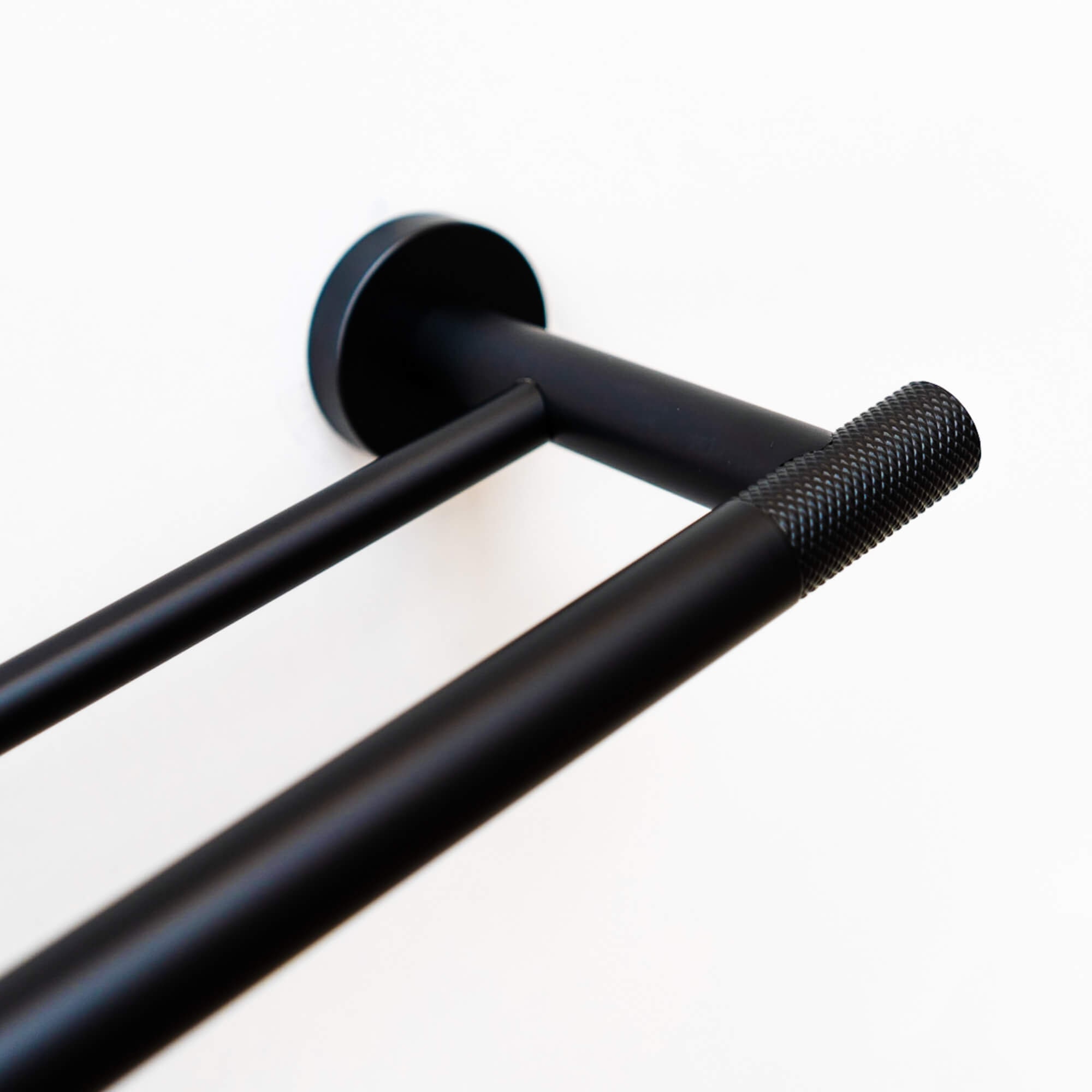 Imperium Matt Black Knurled Towel Bar Rail Etsy