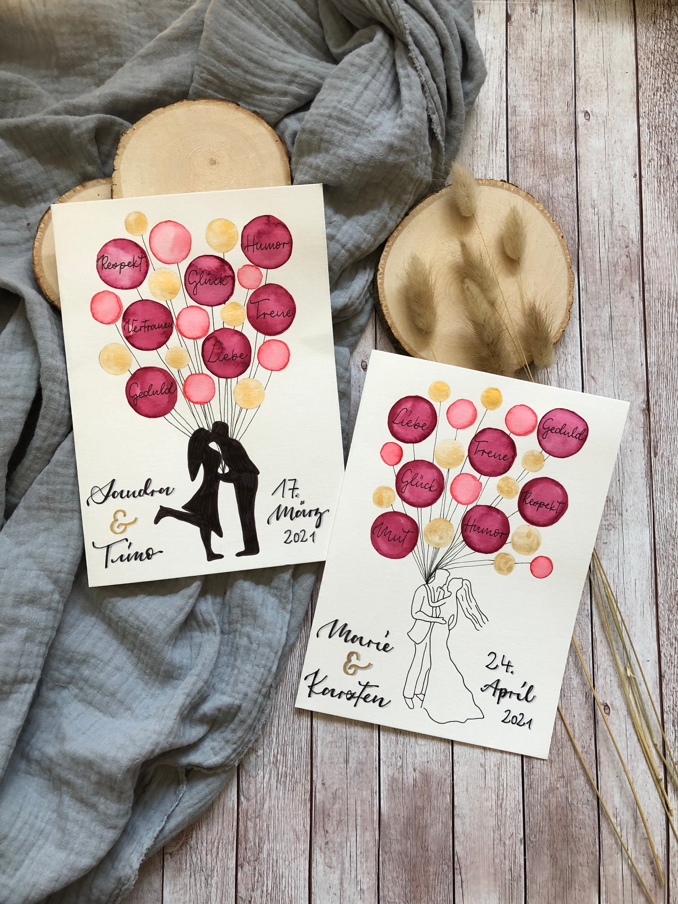 Carte de mariage Carte de vœux Carte Mariage Cadeau Etsy