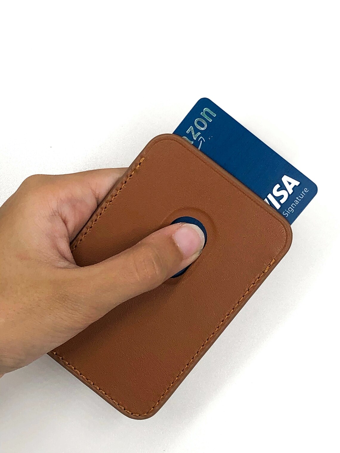 Magsafe Wallet Pouch Card Case Strong Leather Card Etsy