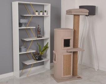 Tiragraffi Petliving Mia beige tortora, fatto a mano, sostenibile, Öko Tex Standard 100