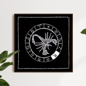 Gepersonaliseerde zodiac teken geschenk | Batik muur hangend met je sterrenbeeld | kantoorinrichting | woondecoratie | sterrenbeeld | zodiac muur opknoping
