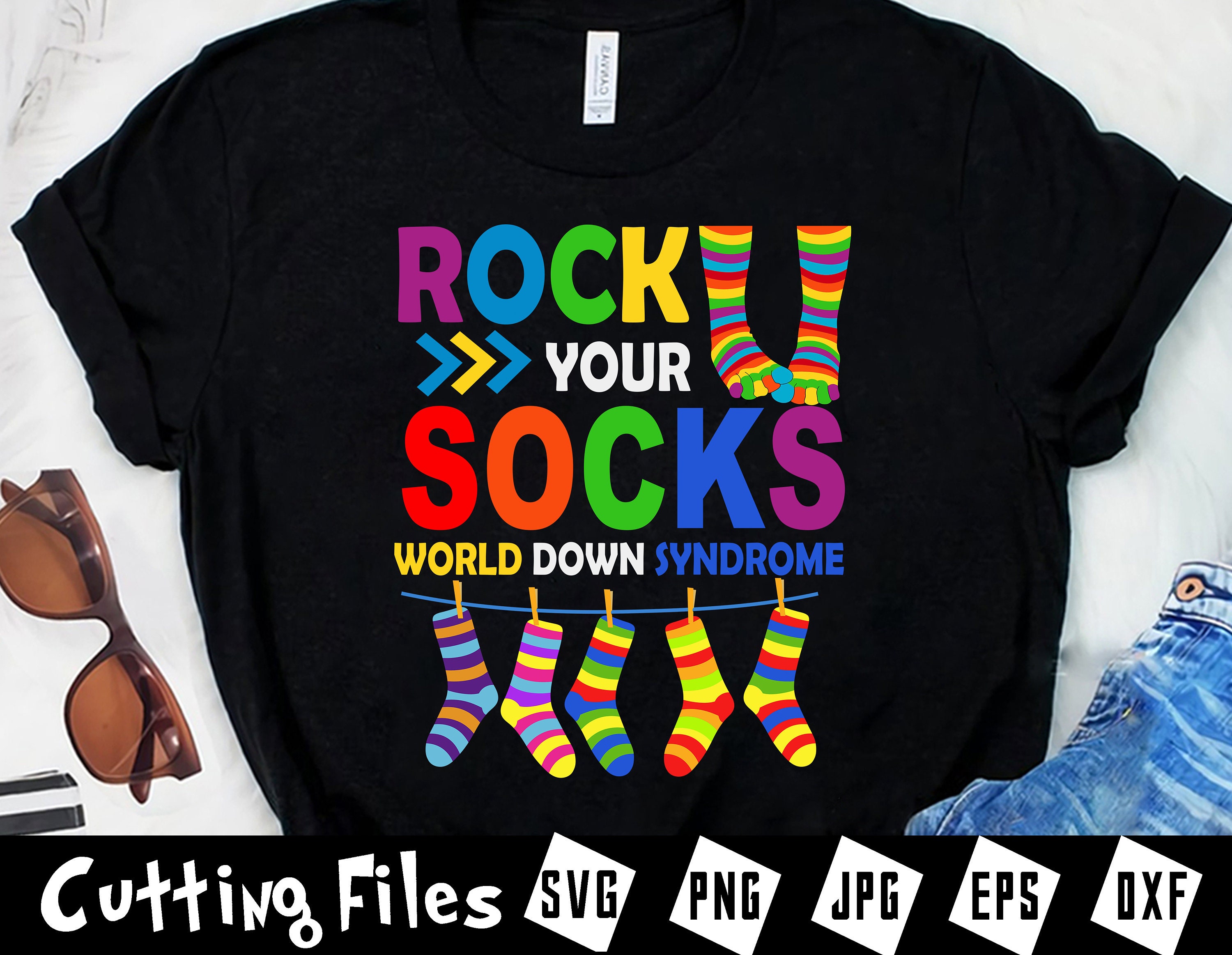Rock Your Socks Svg World Down Syndrome Awareness Digital Etsy