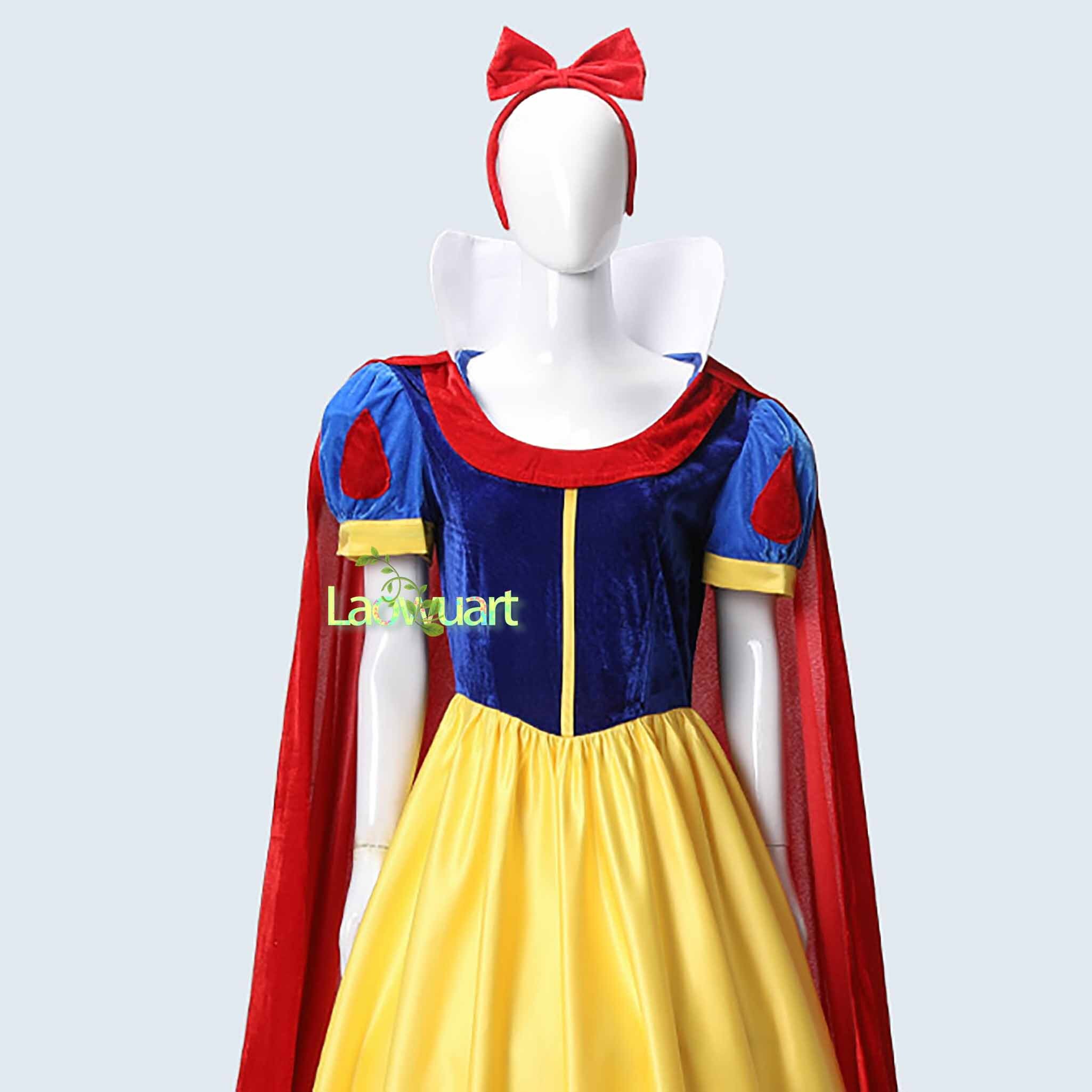 Snow White Women Girls Princess Outfit Adult Snow White Dress, Snow