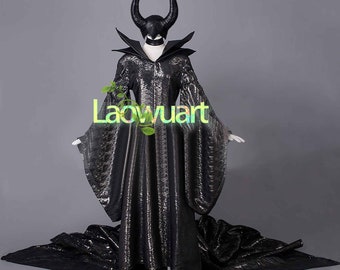 Maleficent Cosplay Costume Maleficent Julie Dress Hat Custom-made