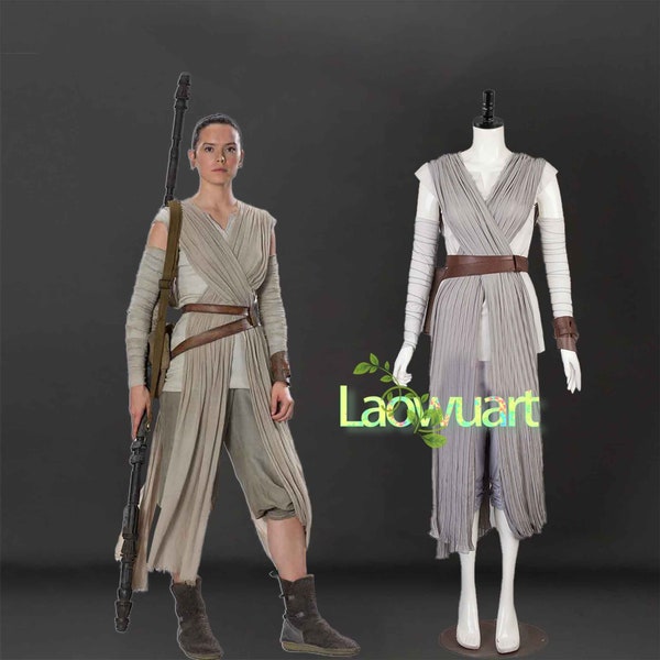 Star Wars The Force Awakens Rey Cosplay Costume Rey Woman Outfits Custom-made