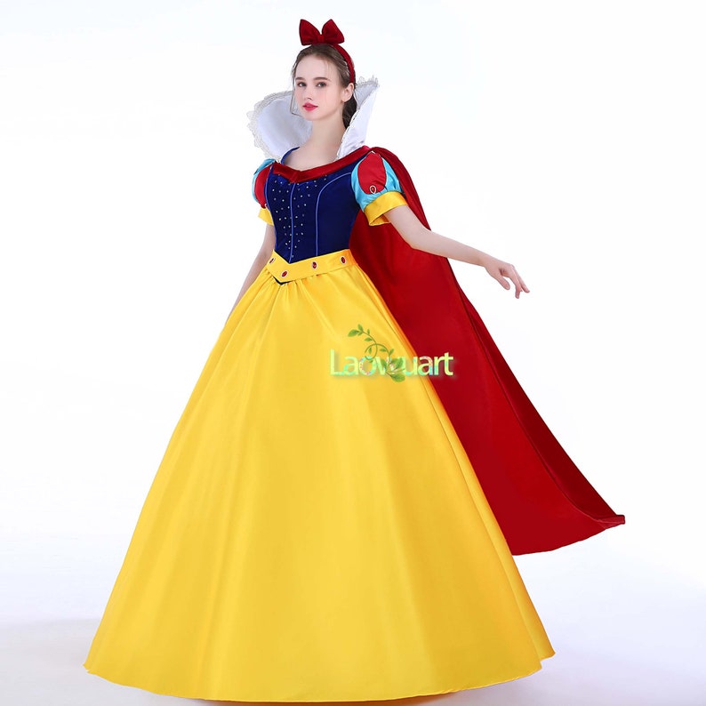 Snow White Women Girls Princess Outfit Adult Snow White Dress, Snow