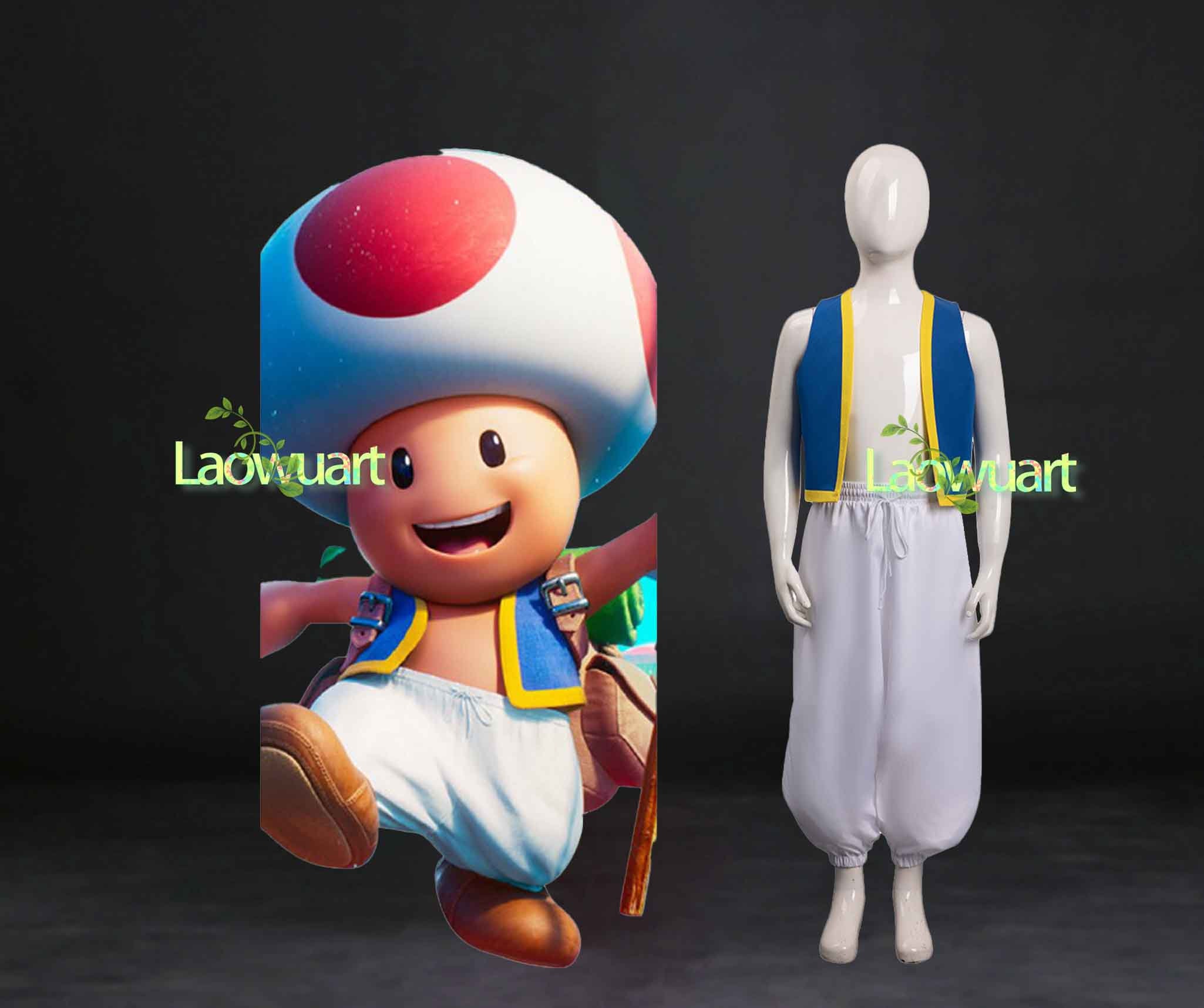 Costume di carnevale adulto Toad originale Nintendo COMPLETO