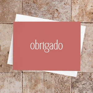 obrigado; Portugees bedankkaartje
