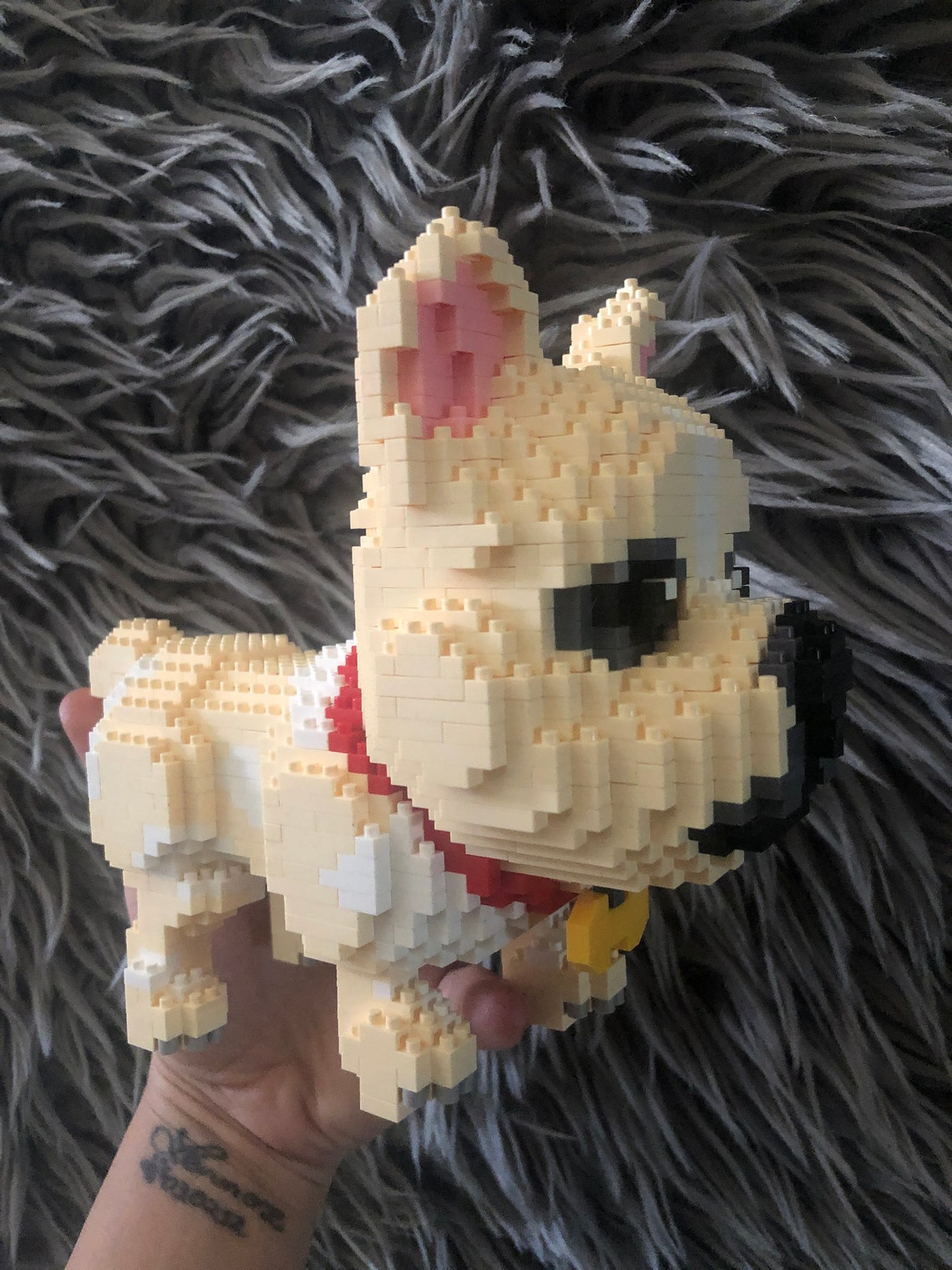 French bulldog figure from building blocks french bulldog lego