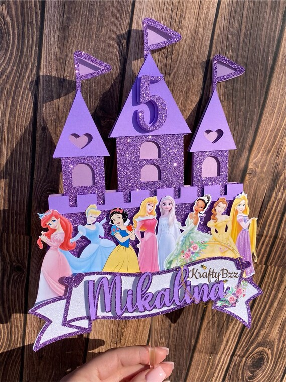 Princess Cake Topper Purple Princess Cake Topper Etsy