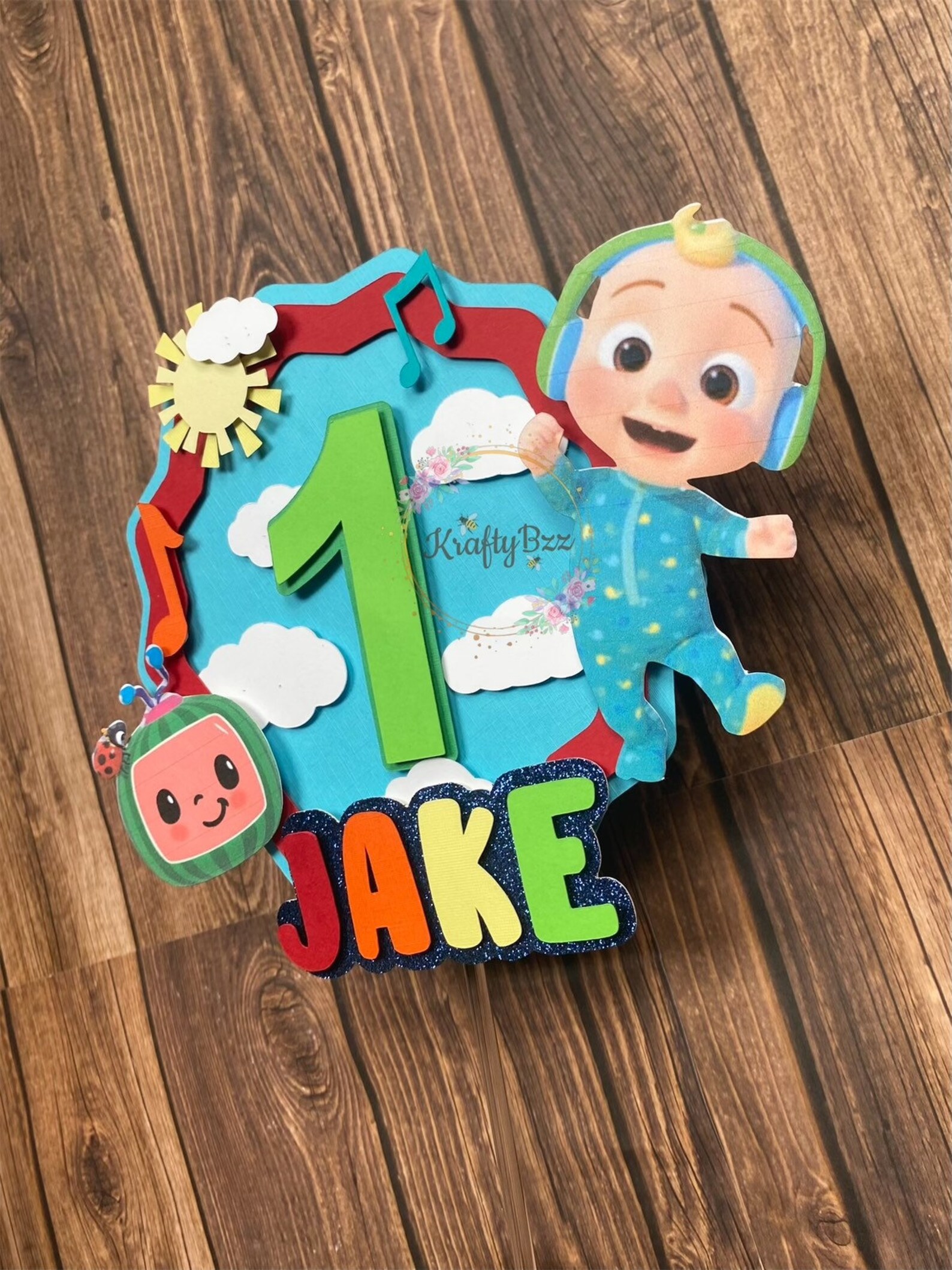 Cake Topper Baby JJ Cake Topper Decor Etsy UK