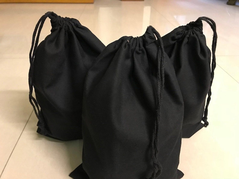 25, 50, 100, 200 Black Premium Quality Eco-Friendly Reusable Cotton Bags Choose Qty 4x6 Inches Cotton Single Drawstring Muslin Bags