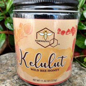 FortuneHoney.com • Kelulut Raw Wild Stingless Bee Honey • Trigona • Multifloral • Unpasteurized • 11.46 oz