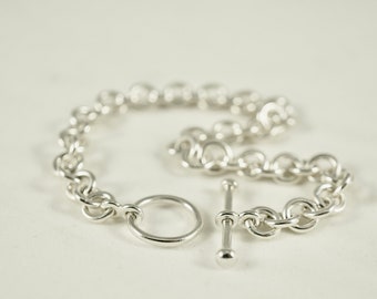 Toggle Bracelet. Sterling Silver and custom made.