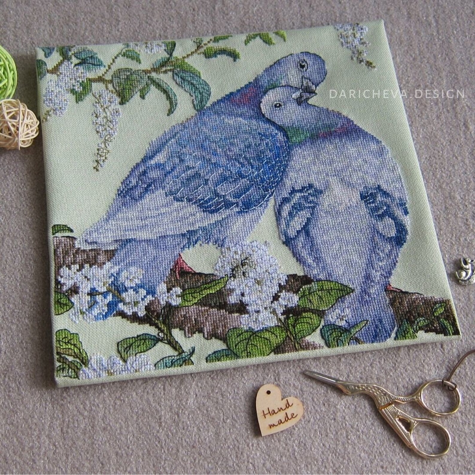 Doves Cross Stitch Pattern PDF Instant Download Contemporary Etsy