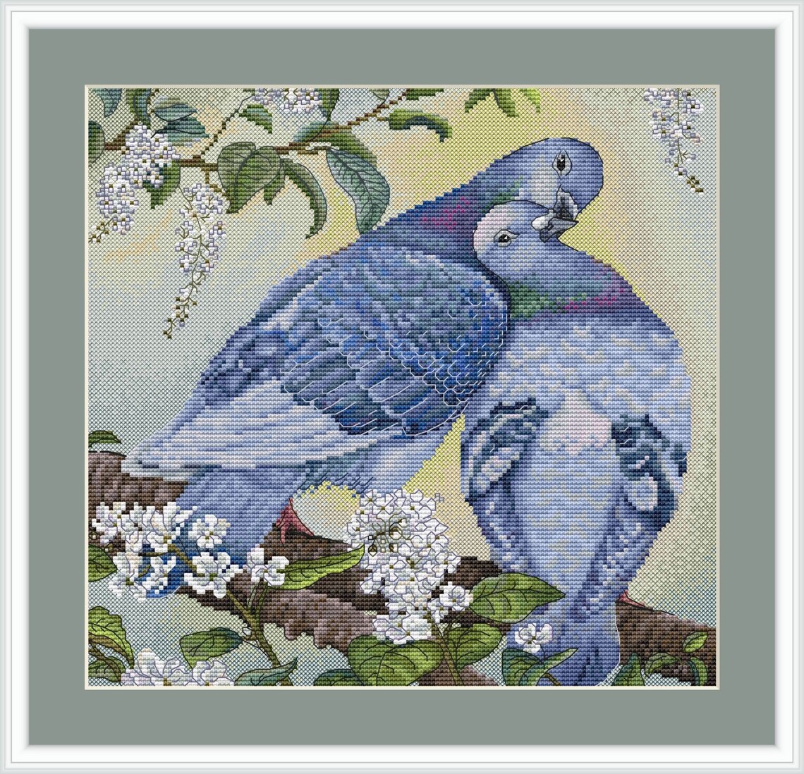 Doves Cross Stitch Pattern PDF Instant Download Contemporary Etsy