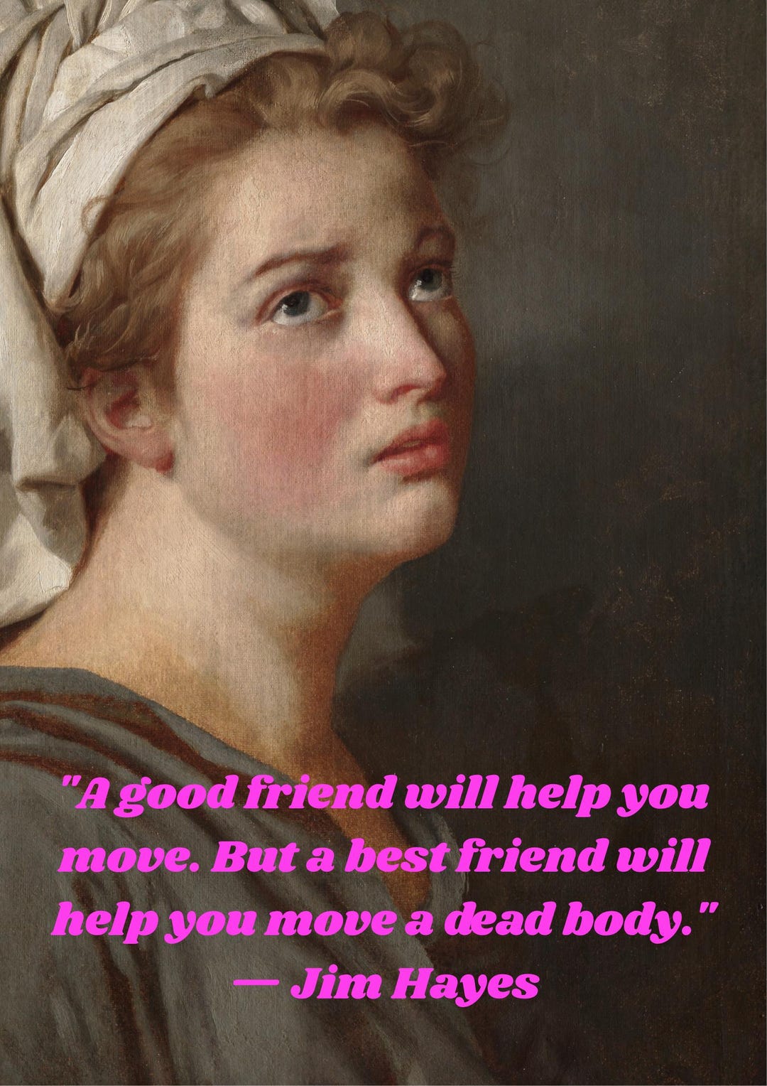 Funny Birthday Card Postcard Friend Quote Renaissance Art - Etsy