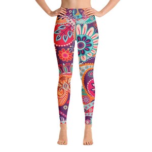 Yoga Leggings - Flower Garden