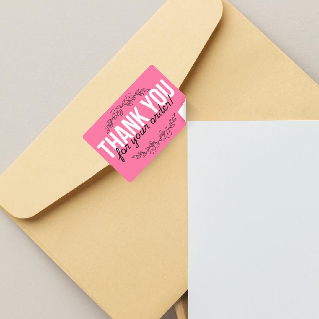 Thank You Sample Sticker Editable Thank You Sticker Template: Floral Avery 3