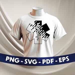 Grafica paramedica Star of Life: simbolo medico EMS/EMT (download digitale)