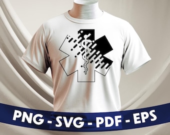 Star of Life Paramedic Graphic: EMS/EMT Medical Symbol (Digital Download)