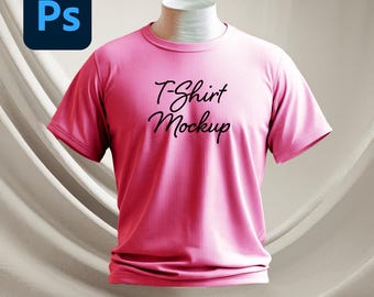 Realistic T-Shirt Mockup: Editable PSD with Organic Shadows