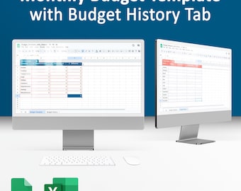 Budget Template: Excel & Google Sheets Monthly Planner (Instant Download)