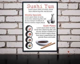 14 PC 3D Sushi Graphic Kit | Instant Download | Perfect for Crafts & DIY Projects