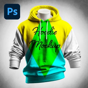 Realistic Hoodie Mockup: Editable PSD Template (Digital Download)