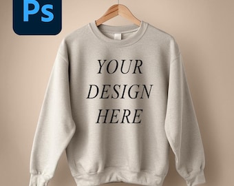 Editable Sweatshirt Mockup: Realistic Apparel Branding PSD (Digital Download)