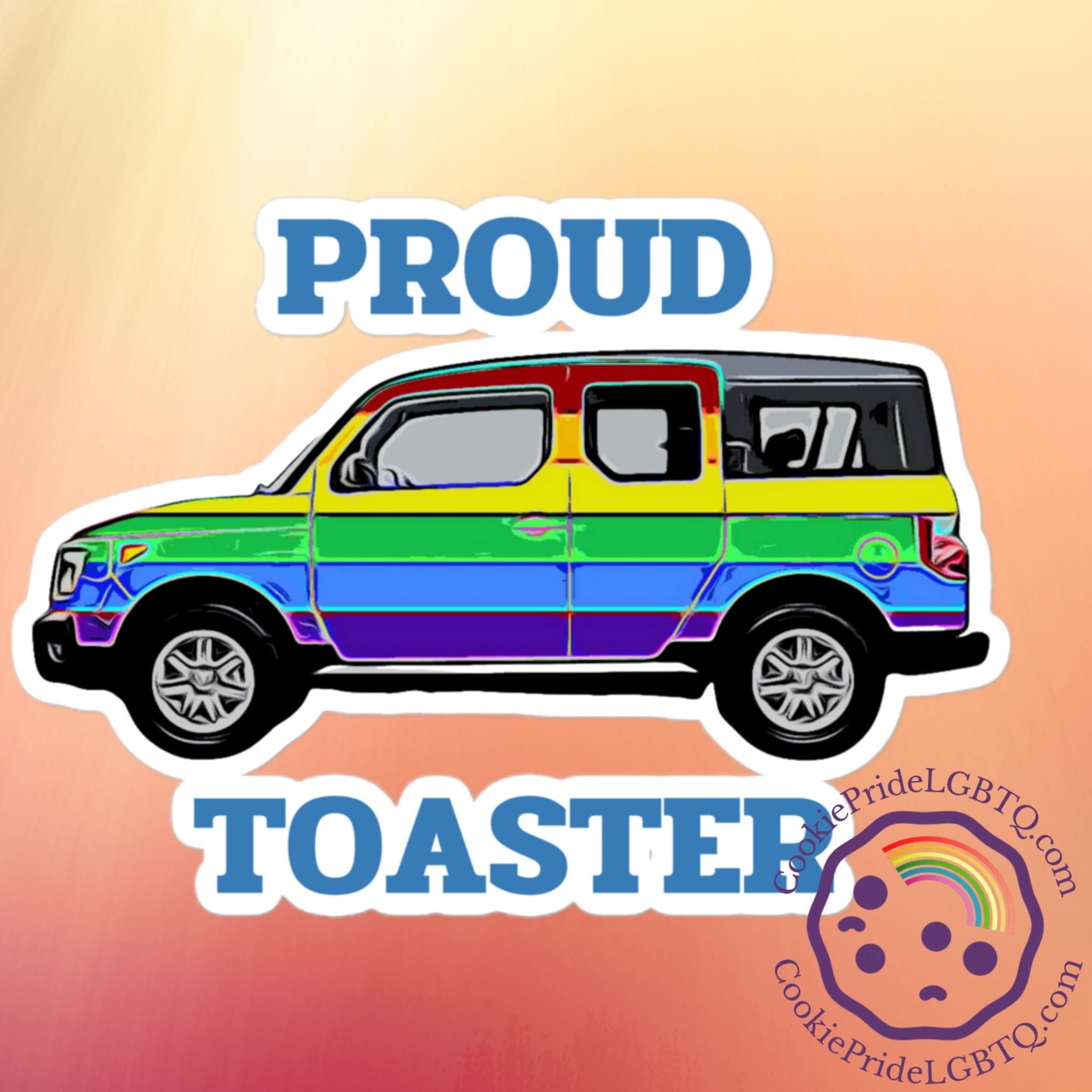 Proud Toaster Rainbow Honda Element Sticker Etsy
